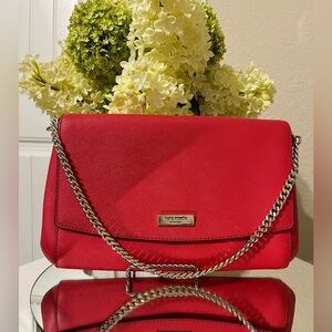 Kate Spade New York Laurel Way Greer Crossbody Clutch Handbag, Red